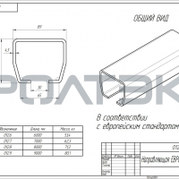 Направляющая Ролтэк Евро RC74 9 м