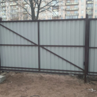 Ворота откатные 4*2 под профлист/штакетник