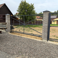 Ворота откатные 4*2 под профлист/штакетник
